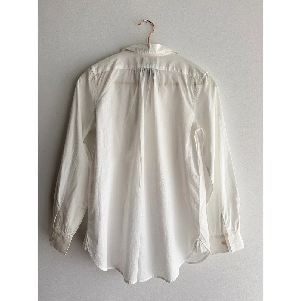 Ralph Lauren Kids White Cotton Tuxedo Pleated Bib Long Sleeve Shirt Size 10